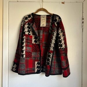 Vintage Concept Wool Acrylic
Blend Jacket Sweater Open Front Size Medium